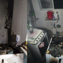 Vizinho bombeiro evita tragédia em incêndio no 14º andar de condomínio  - Corpo de Bombeiros/Reprodução