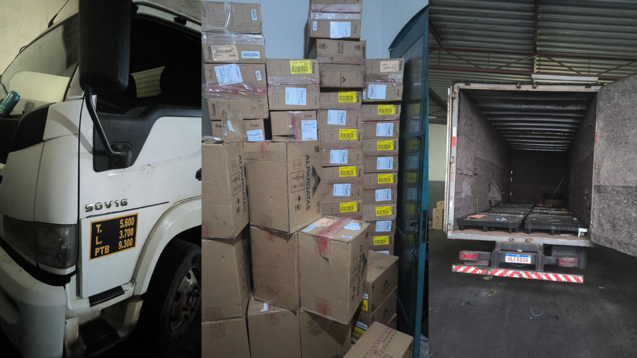 Um dos suspeitos tentou se esconder sobre a estrutura do veículo -  (crédito: PMMG/Reprodução)