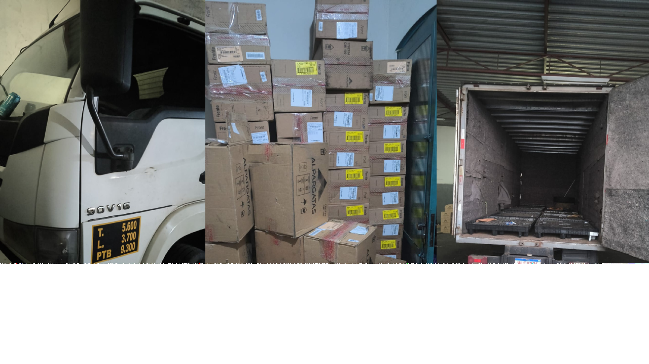 Um dos suspeitos tentou se esconder sobre a estrutura do veículo -  (crédito: PMMG/Reprodução)