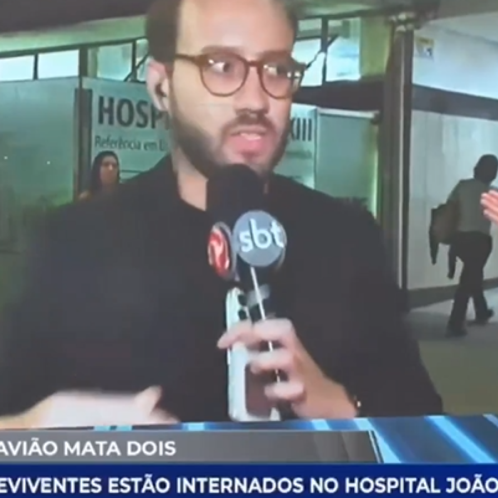 Avião cai em BH: repórter da TV Alterosa é agredido ao vivo no João XXIII