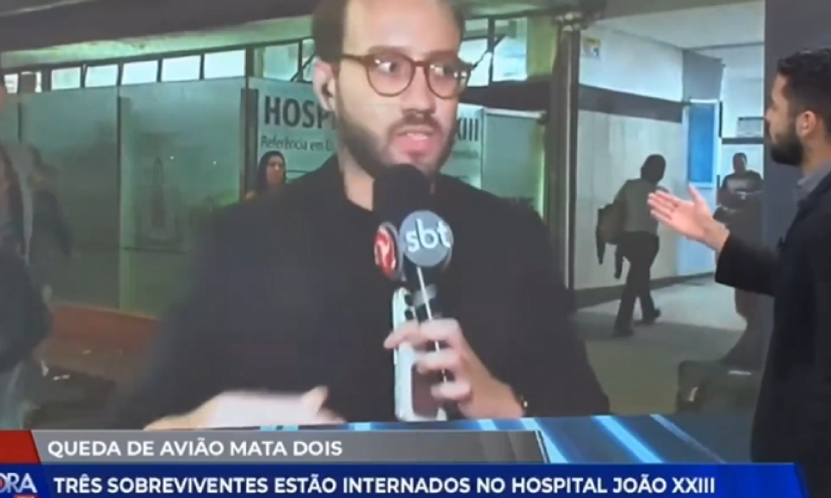 "Isso faz toda a diferença", diz repórter após agressão na porta do Hospital João XXIII - (crédito: TV Alterosa/Reprodução)