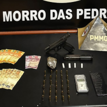 Suspeito que ostentava arma e granada em rede social é preso em BH - PMMG/Reprodução