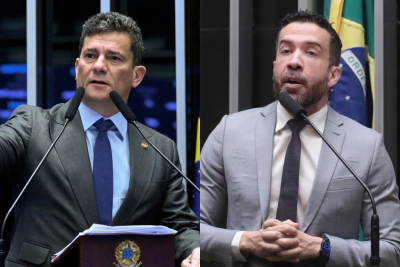 Moro ataca PT e Janones rebate: ‘Você é a favor de interferência da PF’
 -  (crédito: Carlos Moura/Agência Senado/Bruno Spada/Câmara dos Deputados)