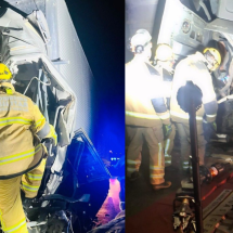 MG: batida entre carretas deixa motorista morto na BR-040 - Corpo de Bombeiros/Reprodu&ccedil;&atilde;o