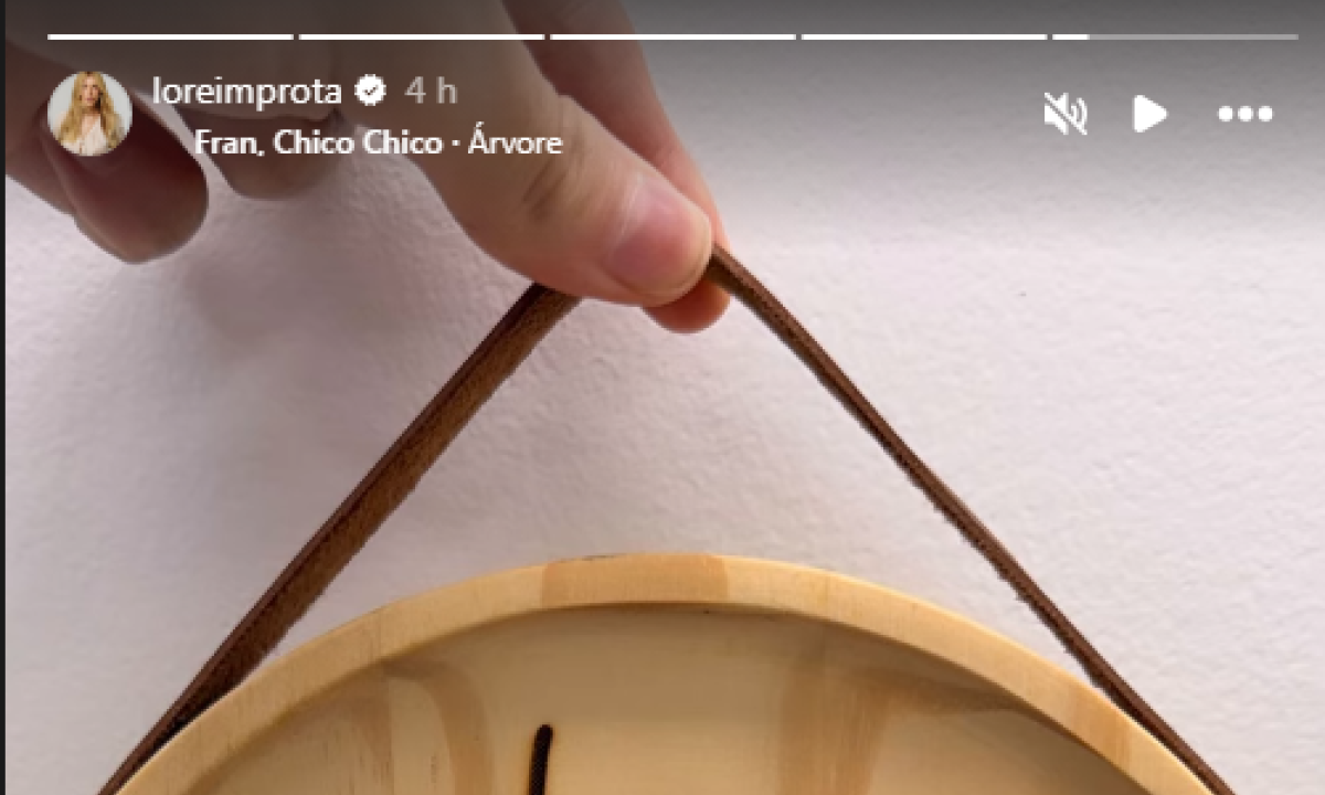 Print do stories de Lore Improta mostrando artesanato com nome "Levi"