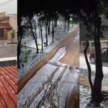 Vídeo: chuva de granizo surpreende e muda paisagem em cidades de MG - Redes Sociais/Reprodução