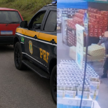 Vídeo: dupla é presa na BR-262 ao furtar supermercado em MG - PRF/Reprodução