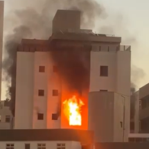 Vídeo: apartamento pega fogo e assusta moradores no Bairro Castelo, em BH - Corpo de Bombeiros/Reprodução