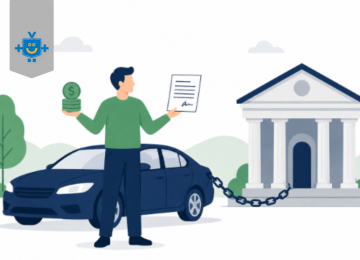 Pessoa usando carro quitado como garantia para conseguir empréstimo com juros menores no banco 
 -  (crédito: Reprodução Educando Seu Bolso)