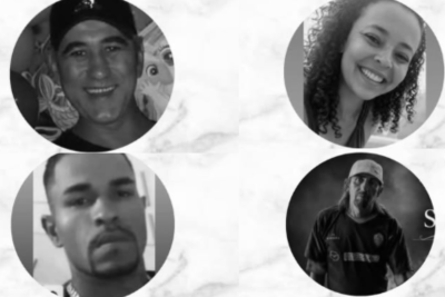 Thaís Ramos Gonçalves, de 31 anos; Sidnei de Jesus Silva, também de 31 anos; Alexandre José Ribeiro, de 46 anos; e Sérgio Adriane dos Santos, de 55 anos -  (crédito: Redes Sociais/Reprodução)