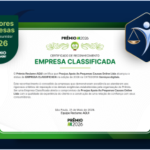 Procjus é classificada para o Prêmio Reclame AQUI 2026  - DINO