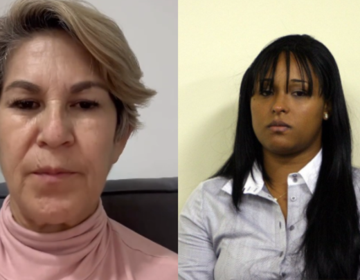 A esquerda pronunciamento da mãe de Eliza Samúdio, Sônia Moura e a direita Dayanne Souza em 2013, no julgamento do goleiro Bruno, no Forum de Contagem, na Grande BH - (crédito: Redes Sociais e Edésio Ferreira/EM/D.A.Press) A esquerda pronunciamento da mãe de Eliza Samúdio, Sônia Moura e a direita Dayanne Souza em 2013, no julgamento do goleiro Bruno, no Forum de Contagem, na Grande BH - (crédito: Redes Sociais e Edésio Ferreira/EM/D.A.Press)