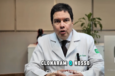 Rede que copia imagem do médico Hélio Brasileiro usa títulos idênticos e até o mesmo roteiro -  (crédito: Reprodução/Youtube)