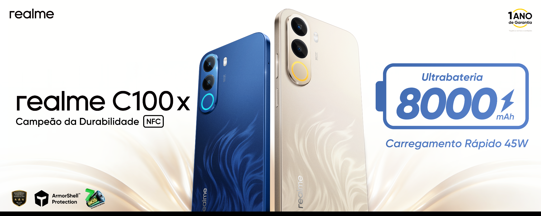 A realme lança C100x com bateria de 8.000?mAh no Brasil - DINO