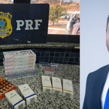 Presidente de Câmara é preso com simulacro de arma na Grande BH - PRF e Redes Sociais/Reprodução