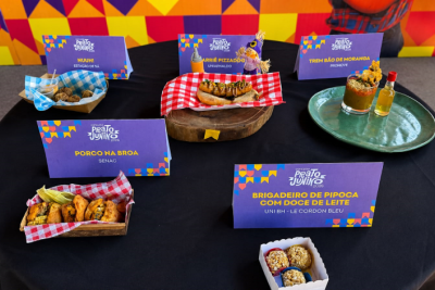 Os pratos premiados foram: Porco na Broa, do Senac; Anarriê Pizzadog, da UniArnaldo; Nuuuh!, do Centro Universitário Estácio; Trem Bão de Moranga, da Faculdade Promove; e Brigadeiro de Pipoca com Doce de Leite, da UNIBH – Le Cordon Bleu -  (crédito: Divulgação/PBH)