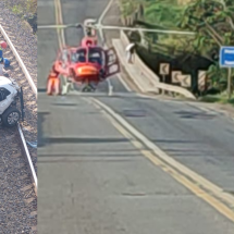 Carro capota na BR-262, despenca de ribanceira e vai parar em trilhos - Corpo de Bombeiros/Reprodu&ccedil;&atilde;o