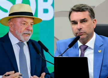  Lula e Flávio Bolsonaro estão tecnicamente empatados em Minas Gerais
 -  (crédito: Ricardo Stuckert/PR e Geraldo Magela/Agência Senado)