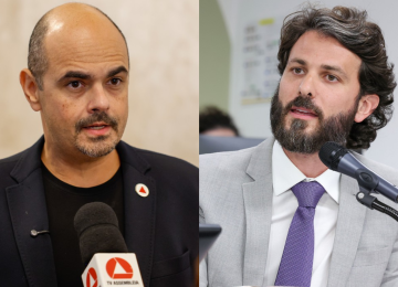 Inicialmente, Aro era o nome cotado para disputar uma das vagas ao Senado na chapa de Simões -  (crédito: Alexandre Netto e William Dias/ALMG)
