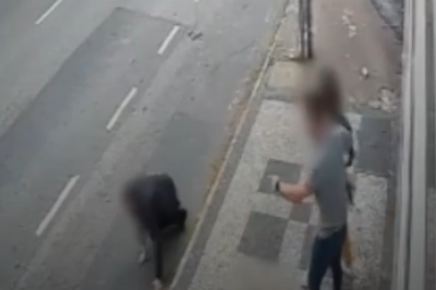 Caso aconteceu no último sábado (1º/8) em um condomínio no Bairro Boa Vista, na Região Central da cidade -  (crédito: Câmera de segurança/Reprodução)
