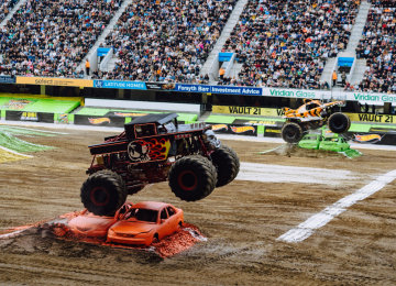 Após reunir mais de 250 mil espectadores na estreia brasileira, o Hot Wheels Monster Trucks Live™ volta ao país em 2027 com apresentações em 13 cidades, incluindo Belo Horizonte -  (crédito: Divulgação)