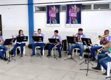 Projeto atua em diversas &aacute;reas culturais, esportivas, de educa&ccedil;&atilde;o em comunidades onde a mineradora atua. Na foto, Projeto Concerto Did&aacute;tico para escolas p&uacute;blicas -  (crédito: Anglo American/Divulga&ccedil;&atilde;o)