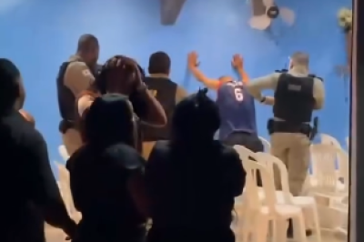 Homem atira no rosto da ex, a mata e se esconde em igreja em Nova Lima -  (crédito: Redes Sociais/Reprodução)