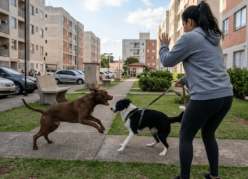 Moradora de condomínio acionou a Justiça após seu cão morrer em decorrência do ataque de um animal de rua
 -  (crédito: Google Gemini/Imagem ilustrativa)