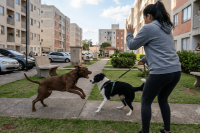 Moradora de condomínio acionou a Justiça após seu cão morrer em decorrência do ataque de um animal de rua
 -  (crédito: Google Gemini/Imagem ilustrativa)