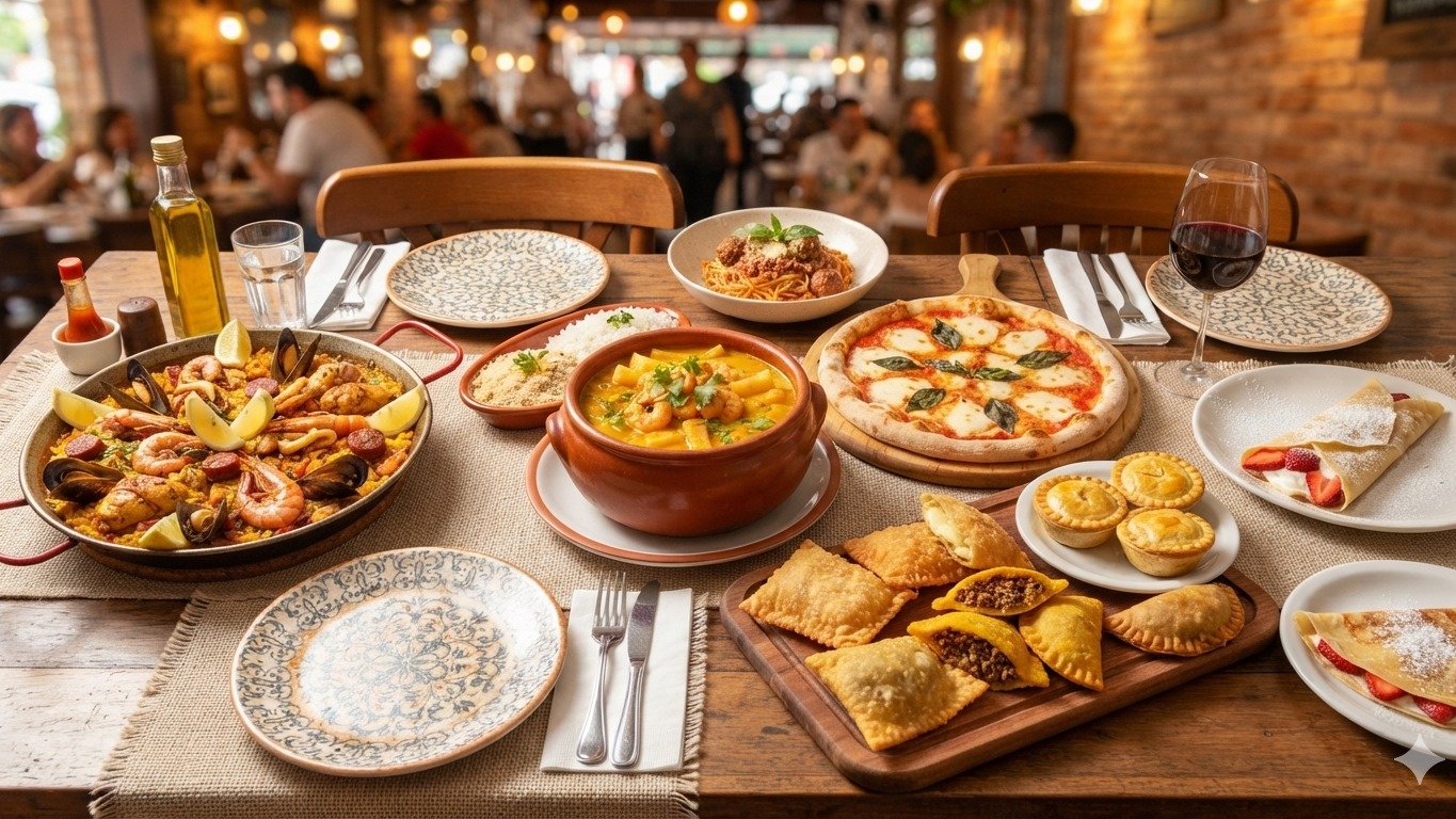 A diversidade gastron&ocirc;mica do Festival do Camar&atilde;o em BH oferece desde pratos com frutos do mar, como paella e bob&oacute;, at&eacute; massas, pizzas e sobremesas -  (crédito: Divulga&ccedil;&atilde;o)