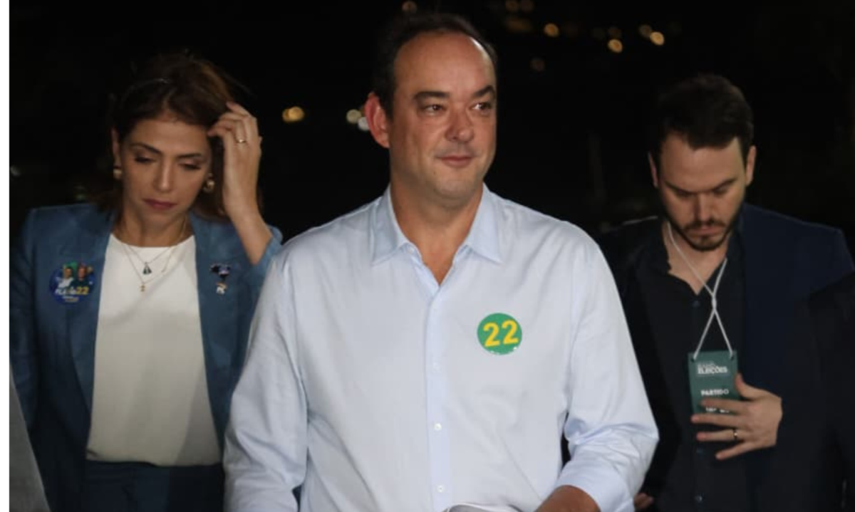Flávio Roscoe participa do primeiro debate entre os candidatos ao governo de Minas da Band neste domingo (16/8) - (crédito: Marcos Vieira/EM/D.A Press)