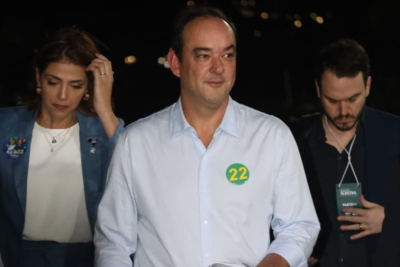 Fl&aacute;vio Roscoe participou do primeiro debate entre os candidatos ao governo de Minas da Band neste domingo (16/8) -  (crédito: Marcos Vieira/EM/D.A Press)
