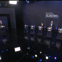 Esvaziado, primeiro debate tem foco nas ausências de Lula e Flávio - Reprodução/TV Band