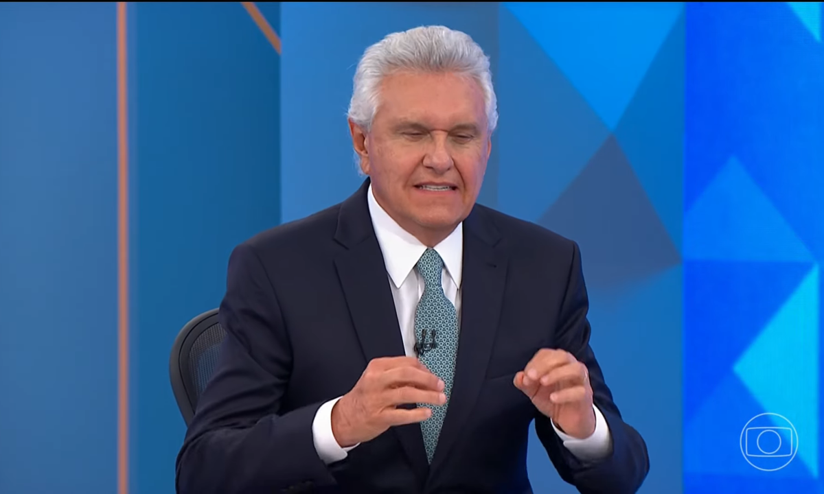 Caiado foi o segundo presidenciável a participar da sabatina da Globo - (crédito: Reprodução/Globo)