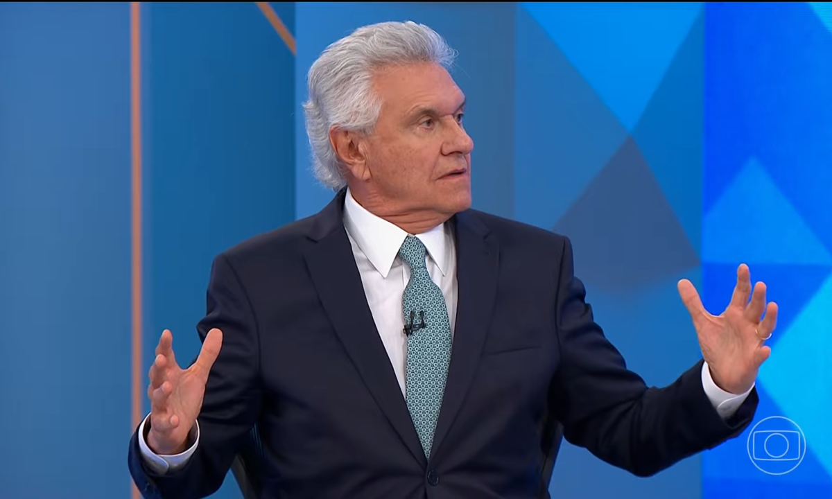 Entrevista de Caiado foi marcada por interrupções - (crédito: Reprodução/TV Globo)