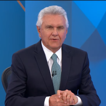 Caiado pede apoio dos idosos: 'Por favor, vão à urna' - Reprodução/TV Globo
