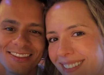 Delegada Wanessa Santana Martins Vieira e o marido Renan Rachid -  (crédito: Redes Sociais/Reprodução)