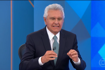 Caiado foi o segundo presidenciável a participar da sabatina da Globo -  (crédito: Reprodução/Globo)