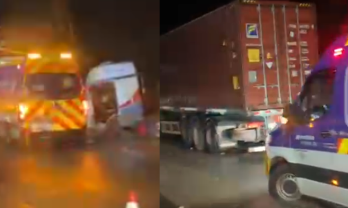 Cabine se solta de carreta durante acidente na rodovia Fernão Dias - (crédito: Redes Sociais/Reprodução)