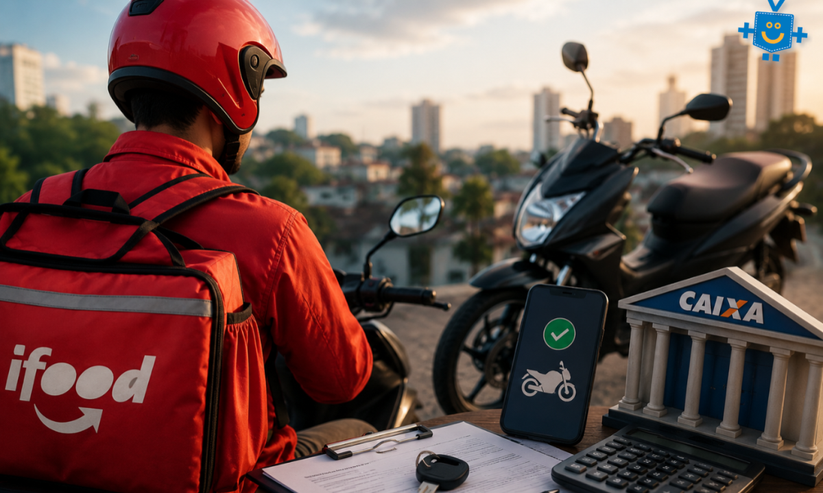 iFood e Caixa oferecem crédito de até R$ 30 mil para entregadores financiarem motos e bikes elétricas. Entenda como funciona e os riscos. -  (crédito: Reprodução Educando seu Bolso)