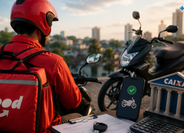 iFood e Caixa oferecem crédito de até R$ 30 mil para entregadores financiarem motos e bikes elétricas. Entenda como funciona e os riscos. -  (crédito: Reprodução Educando seu Bolso)