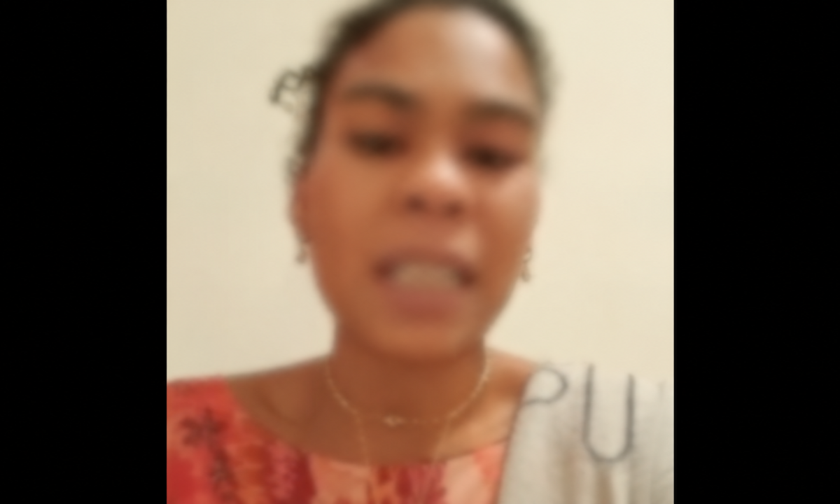 Mulher gravou vídeo defendendo companheiro acusado de praticar tortura contra ela - (crédito: Redes sociais/Reprodução)