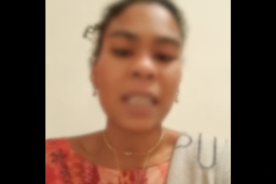 Mulher gravou vídeo defendendo companheiro acusado de praticar tortura contra ela -  (crédito: Redes sociais/Reprodução)