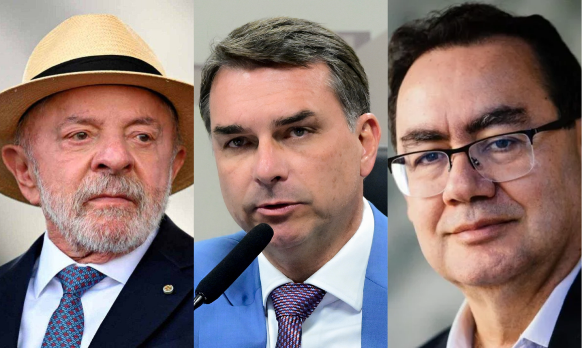 Pesquisa mostra presidente 9 pontos à frente do senador no primeiro turno; Cury aparece na terceira posição - (crédito: Evaristo Sá/AFP/Geraldo Magela/Agência Senado)