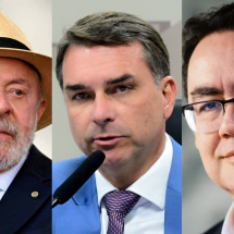 Pesquisa: Lula tem 38%; Flávio, 29% e Cury, 10% no Real Time Big Data - Evaristo Sá/AFP/Geraldo Magela/Agência Senado
