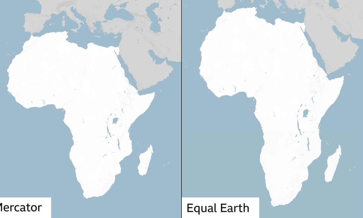 ONU aprova novo mapa-múndi mais fiel ao tamanho real da África - (crédito: BBC)