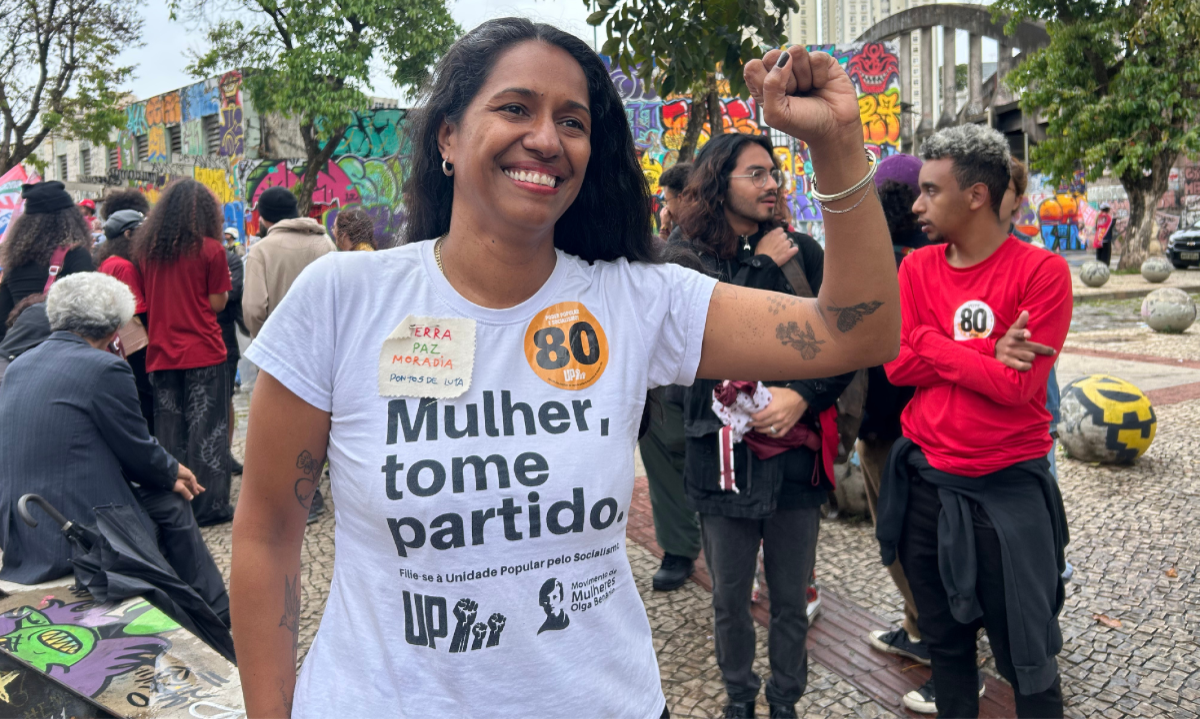 Candidata ao governo de Minas pelo UP, Indira Xavier