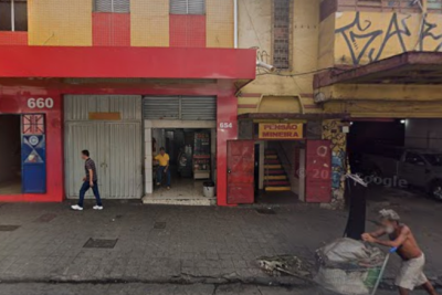 Adolescente estava em um hotel na Rua Guaicurus, no Centro de Belo Horizonte -  (crédito: Google Street View/Reprodução)