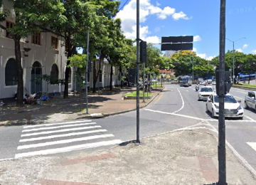 Ocorrência foi registrada na Avenida dos Andradas, altura do número 38 -  (crédito: Reprodução/Google StreetView)