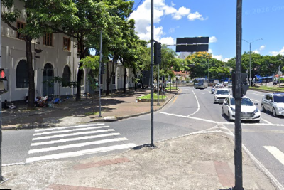 Ocorrência foi registrada na Avenida dos Andradas, altura do número 38 -  (crédito: Reprodução/Google StreetView)
